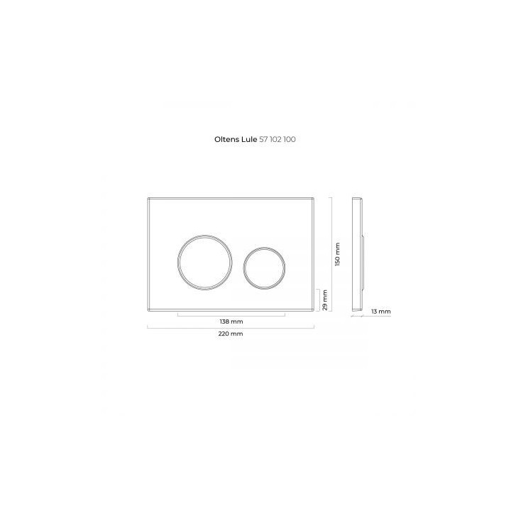 Oltens Lule przycisk spłukujący do WC - chrom błyszczący