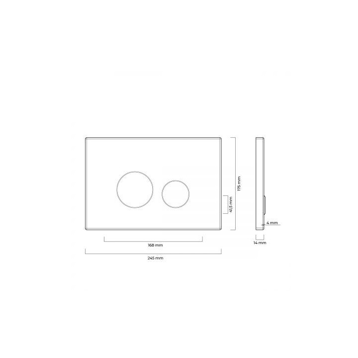 Oltens Lule przycisk spłukujący szklany do WC - biały/złoty mat