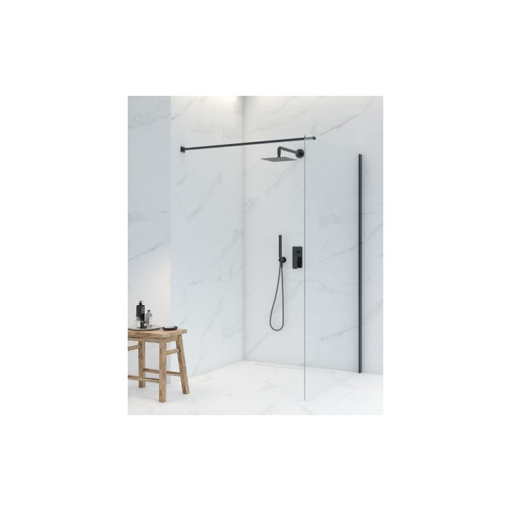 Oltens Bo ścianka prysznicowa Walk-In 120 cm profil czarny mat