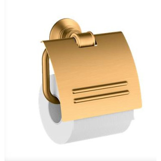 Uchwyt ścienny na papier Axor Universal, z osłonką - złoty optyczny szczotkowany