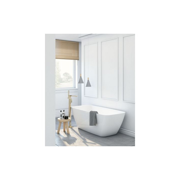 Oltens Gota bateria wannowo-prysznicowa kompletna wolnostojąca - złoty połysk