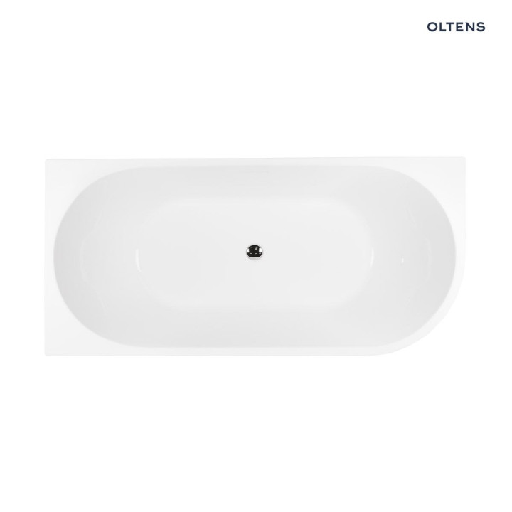 Oltens Delva wanna wolnostojąca narożna 170x80 cm lewa - biała
