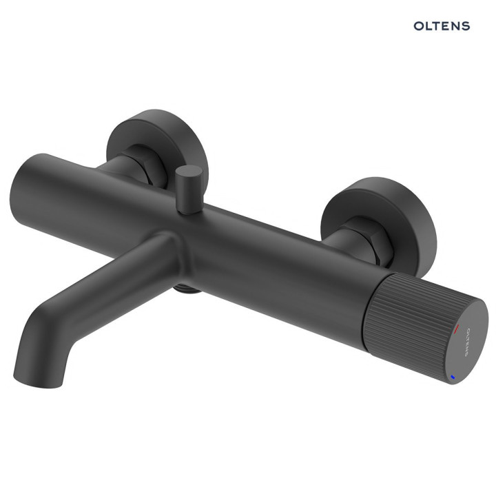 Oltens Hamnes bateria wannowo-prysznicowa ścienna - czarny mat 