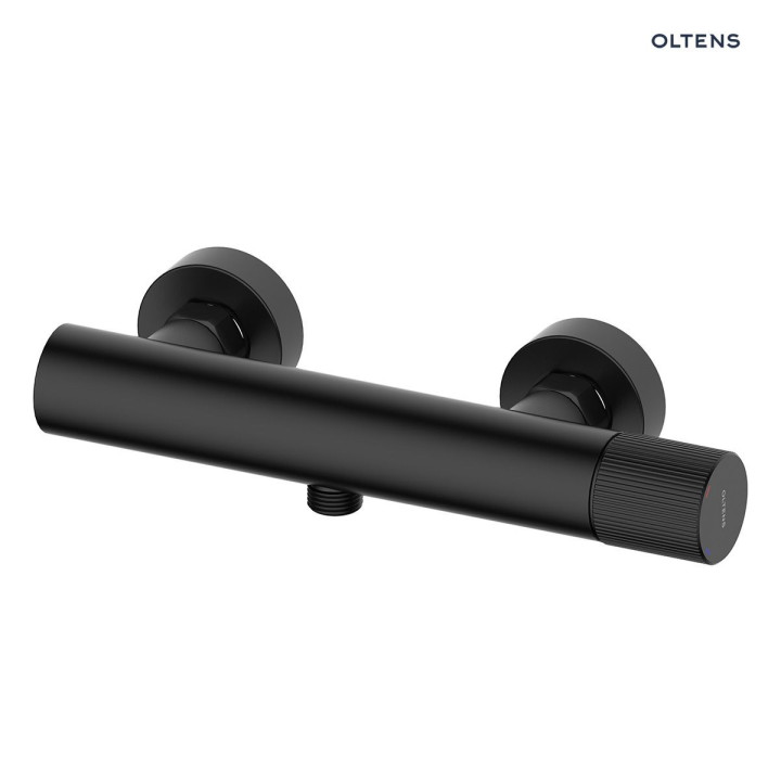 Oltens Hamnes bateria prysznicowa ścienna - czarny mat