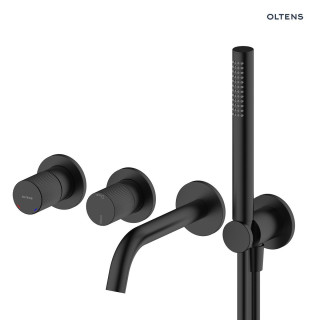 Oltens Hamnes bateria wannowo - prysznicowa podtynkowa 4 otworowa kompletna - czarny mat 