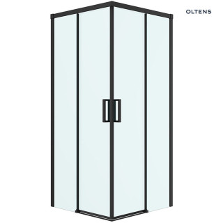 Oltens Breda kabina prysznicowa kwadratowa  90x90 cm przesuwna - czarny mat