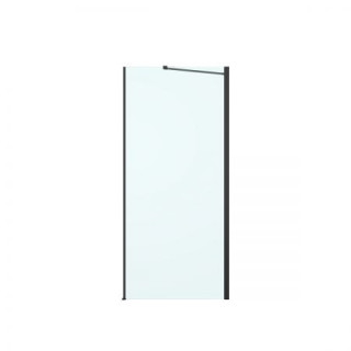 Oltens Hallan ścianka prysznicowa 100 cm boczna do drzwi szkło przezroczyste - czarny mat