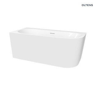Oltens Hulda wanna narożna 160x75 cm lewa akrylowa - biały połysk