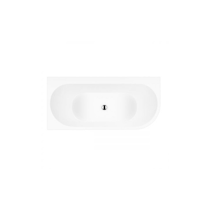 Oltens Hulda wanna narożna 160x75 cm lewa akrylowa - biały połysk