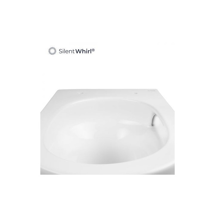 Zestaw Oltens Hamnes Stille miska WC wisząca PureRim z powłoką SmartClean z deską wolnoopadającą
