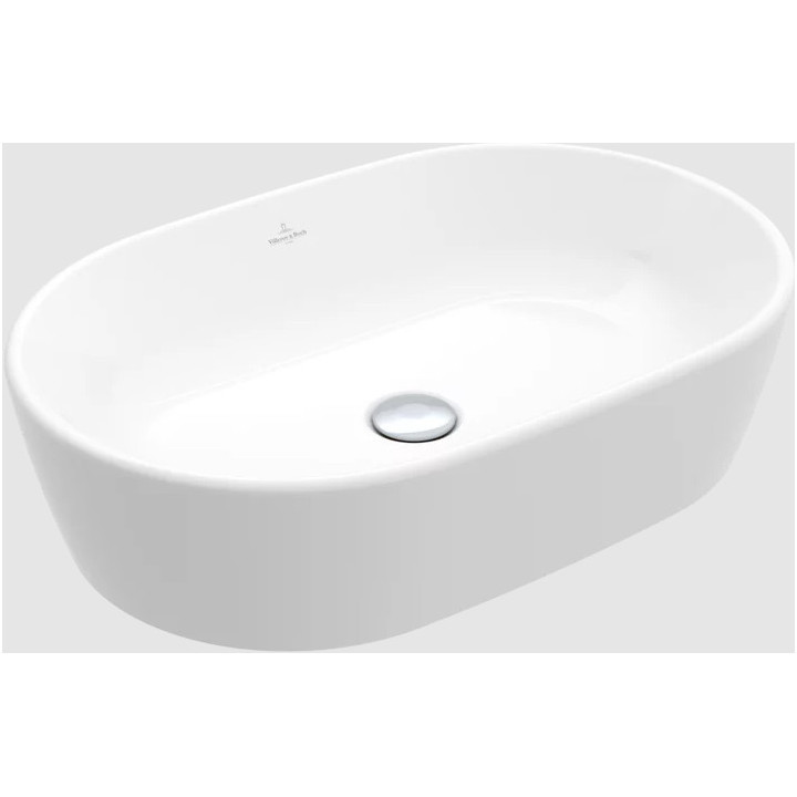 Architectura Umywalka stojąca na blacie, 600 x 400 x 155 mm, Weiss Alpin, bez przelewu