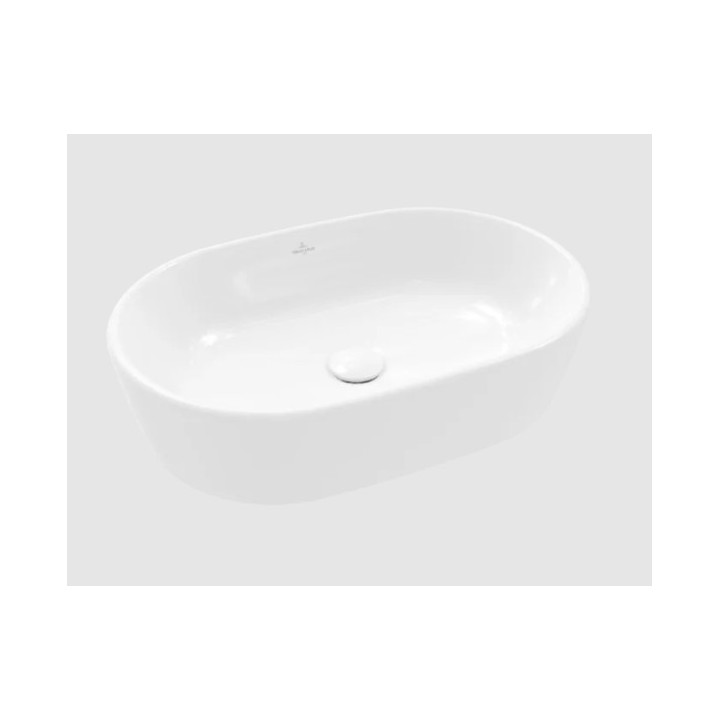 Architectura Umywalka stojąca na blacie, 600 x 400 x 155 mm, Weiss Alpin, bez przelewu