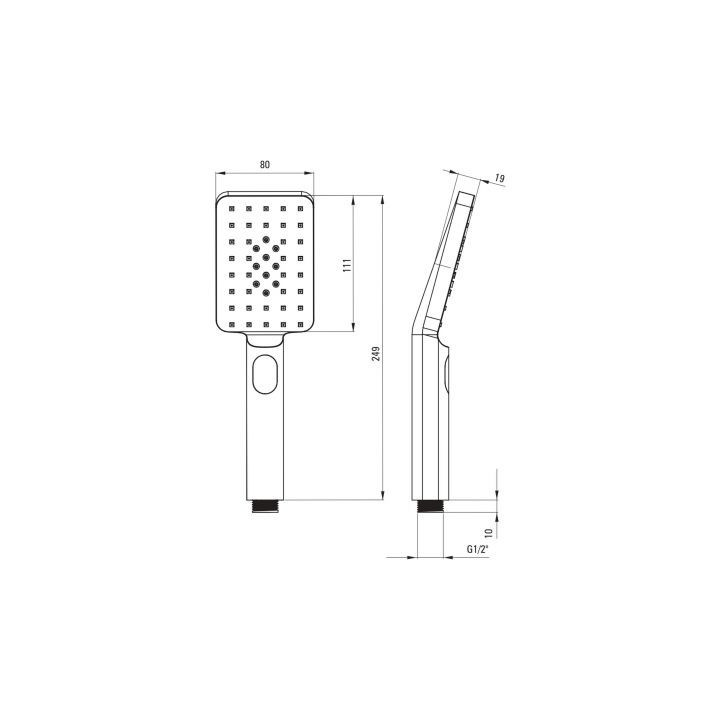 Bateria umywalkowa Deante Alpinia podtynkowa - chrom