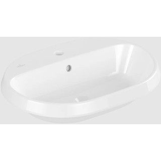 Architectura Umywalka wpuszczana w blat, 600 x 450 x 170 mm, Weiss Alpin, z przelewem, Nieszlifowany