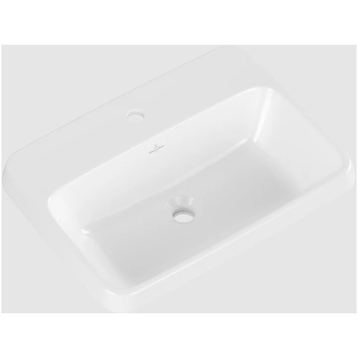 Architectura Umywalka wpuszczana w blat, 600 x 450 x 170 mm, Weiss Alpin, bez przelewu, Nieszlifowany