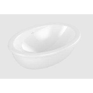 Loop & Friends Umywalka wpuszczana w blat, 660 x 470 x 220 mm, Weiss Alpin CeramicPlus, z przelewem, Nieszlifowany