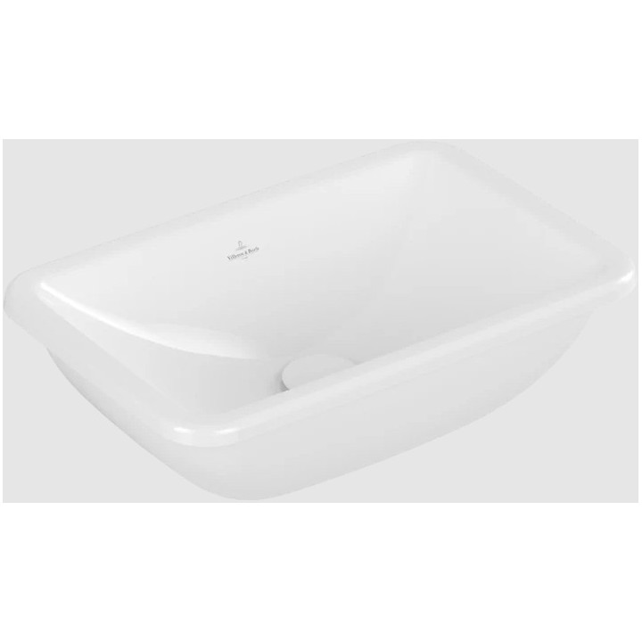 Loop & Friends Umywalka wpuszczana w blat, 510 x 340 x 185 mm, Weiss Alpin, bez przelewu, Nieszlifowany