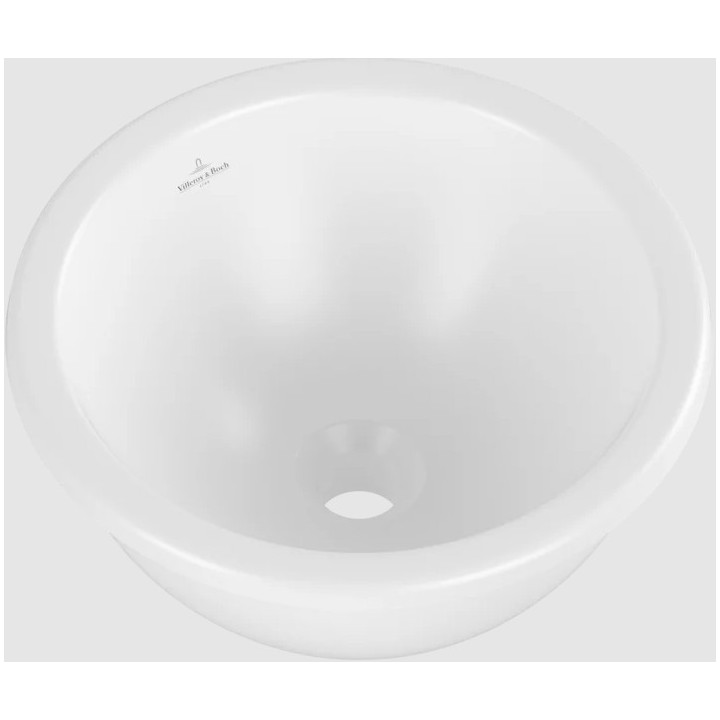 Loop & Friends Umywalka podblatowa, 330 x 330 x 190 mm, Stone White CeramicPlus, z przelewem