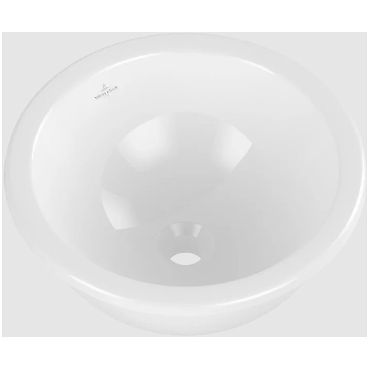 Loop & Friends Umywalka podblatowa, 380 x 380 x 210 mm, Weiss Alpin, z przelewem