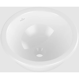 Loop & Friends Umywalka podblatowa, 380 x 380 x 210 mm, Weiss Alpin CeramicPlus, z przelewem