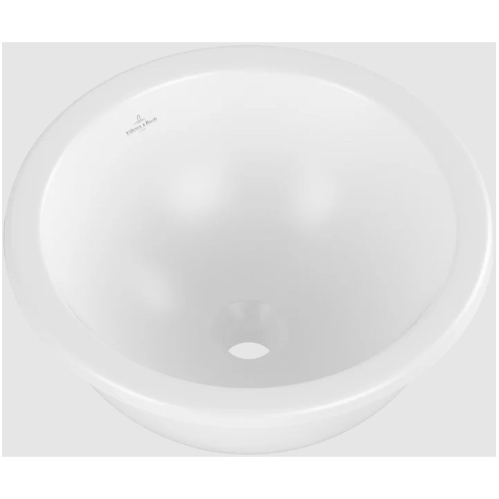 Loop & Friends Umywalka podblatowa, 380 x 380 x 210 mm, Stone White CeramicPlus, z przelewem