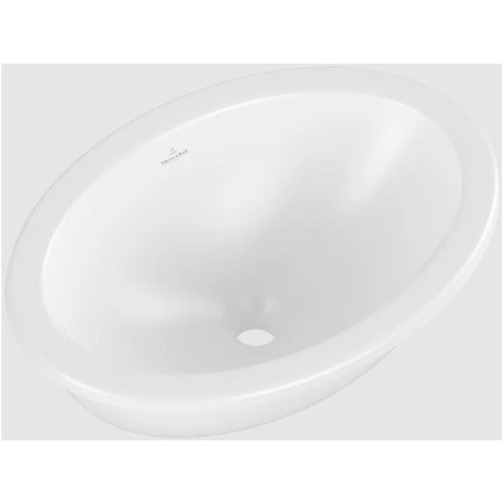 Loop & Friends Umywalka podblatowa, 485 x 325 x 215 mm, Stone White CeramicPlus, z przelewem