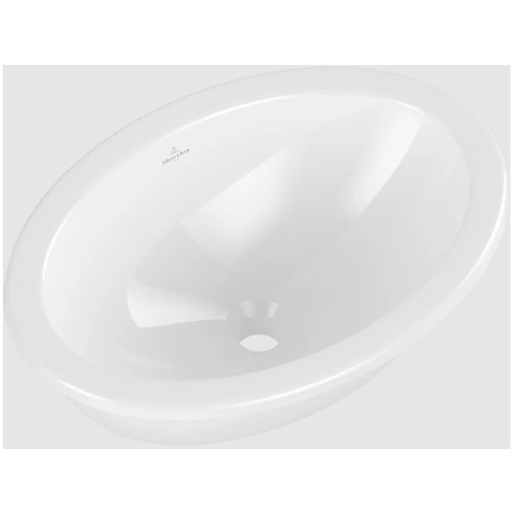 Loop & Friends Umywalka podblatowa, 485 x 325 x 215 mm, Weiss Alpin, bez przelewu