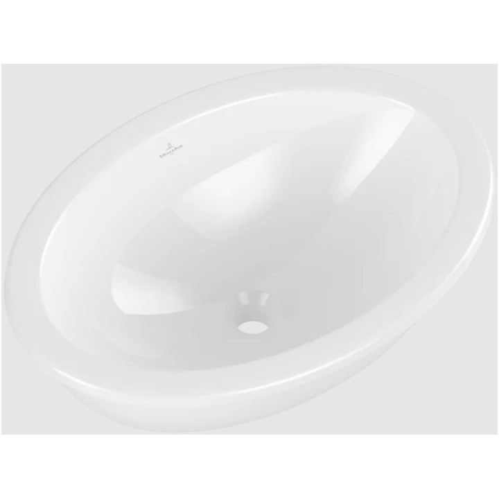 Loop & Friends Umywalka podblatowa, 560 x 380 x 220 mm, Weiss Alpin, z przelewem