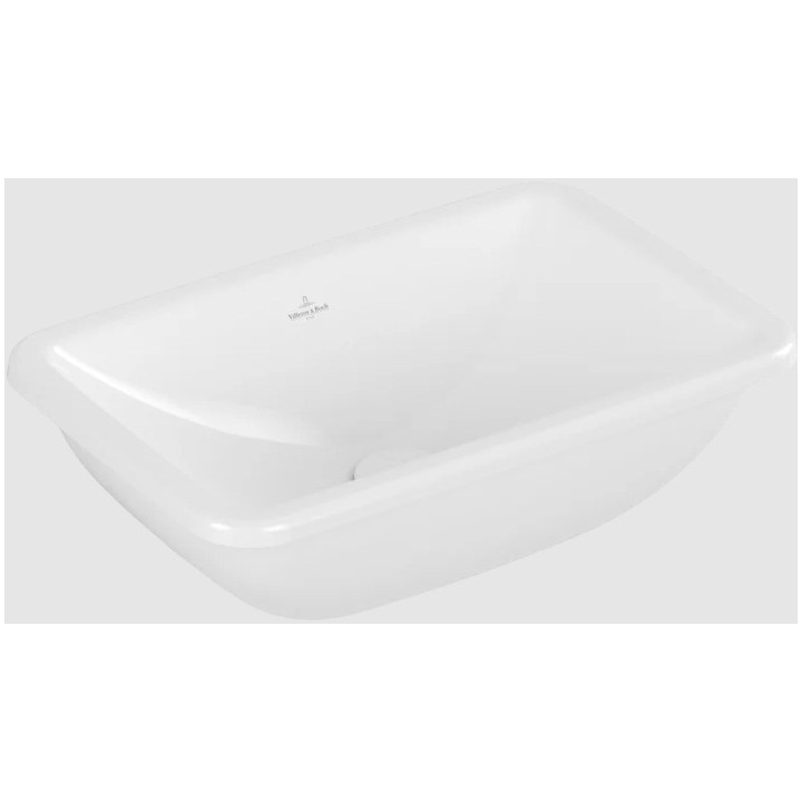 Loop & Friends Umywalka podblatowa, 450 x 280 x 185 mm, Weiss Alpin CeramicPlus, z przelewem