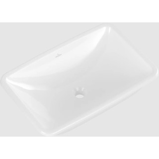 Loop & Friends Umywalka podblatowa, 615 x 380 x 185 mm, Weiss Alpin CeramicPlus, z przelewem