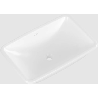 Loop & Friends Umywalka podblatowa, 615 x 380 x 185 mm, Stone White CeramicPlus, z przelewem