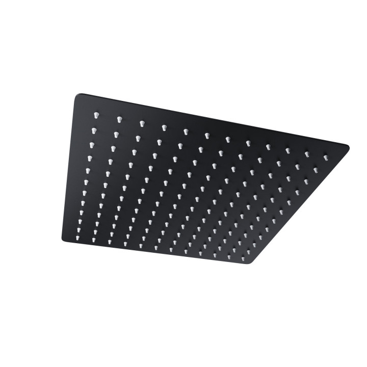 Deszczownica natryskowa Corsan stalowa czarna kwadratowa 30 cm