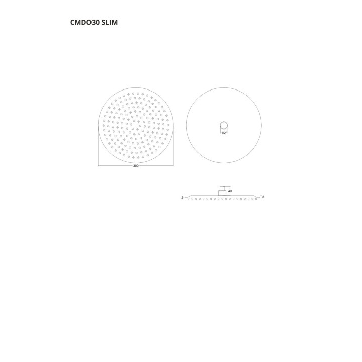 Deszczownica natryskowa Corsan stalowa czarna okrągła 30 cm