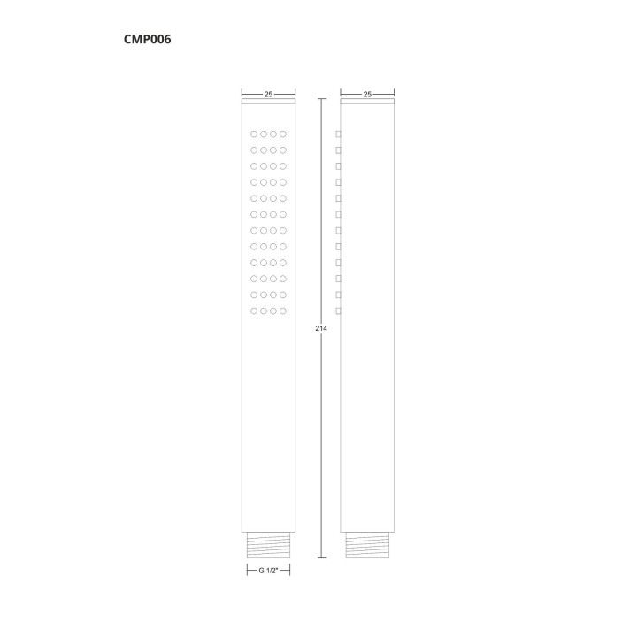Słuchawka prysznicowa Corsan jednofunkcyjna czarna