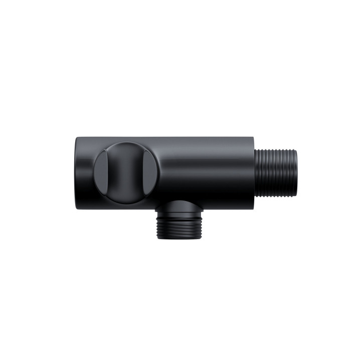 Uchwyt prysznicowy Corsan czarny z przyłączem do słuchawki prysznicowej