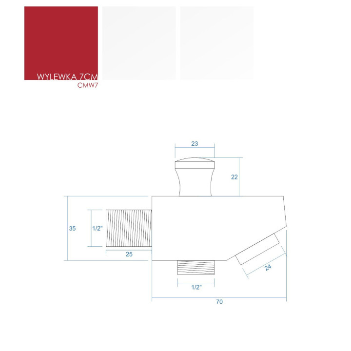 Wylewka wannowo prysznicowa Corsan z przełącznikiem ciśnieniowym do słuchawki prysznicowej czarna