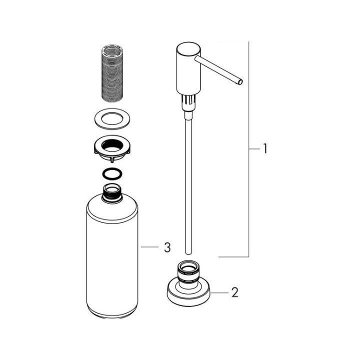 Hansgrohe A51 dozownik mydła w płynie - czarny mat