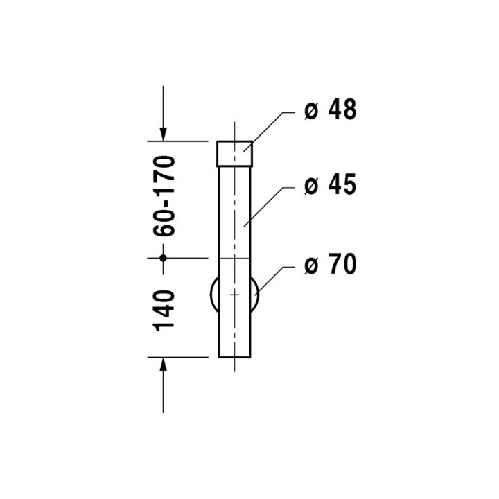Syfon ozdobny Duravit - czarny mat