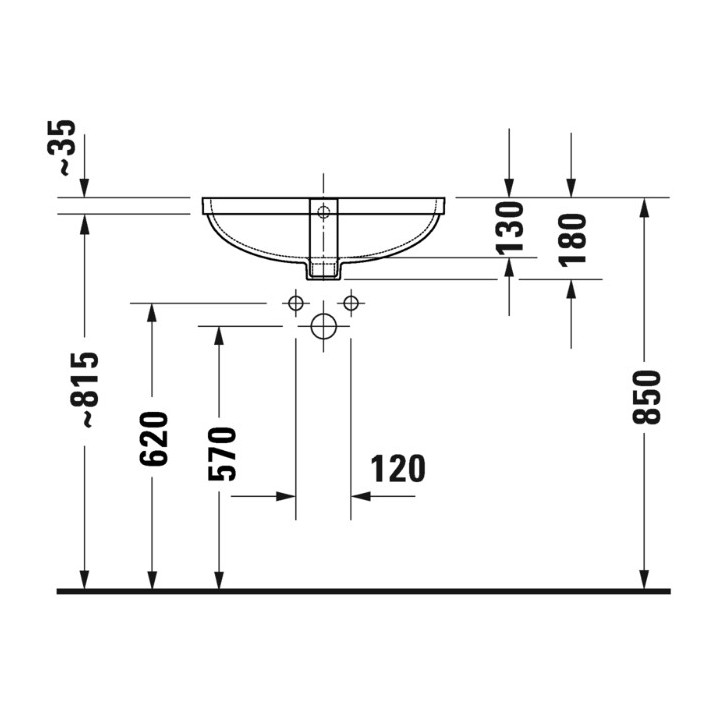 Umywalka podblatowa DuraStyle Basic 