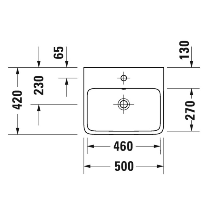 Umywalka meblowa Duravit Qatego - Biały błyszczący