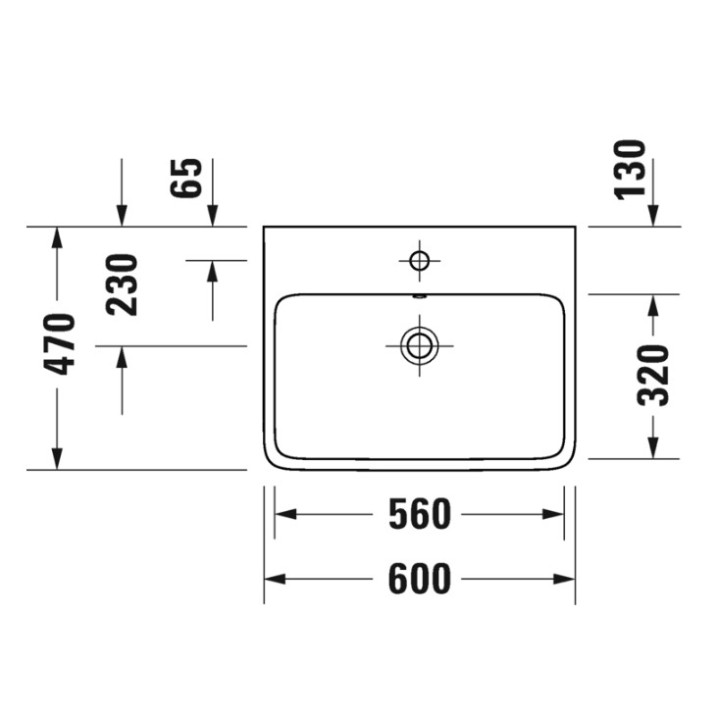 Umywalka meblowa Duravit Qatego - Biały błyszczący