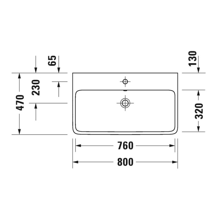 Umywalka meblowa Duravit Qatego - Biały błyszczący