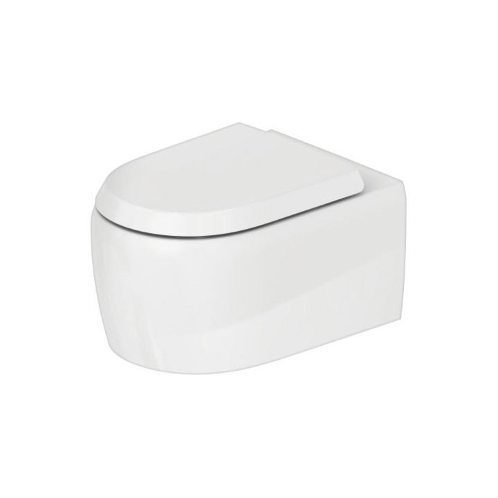 Miska toaletowa wisząca, 38,5x57cm, Duravit Qatego Rimless® - Biały błyszczący 