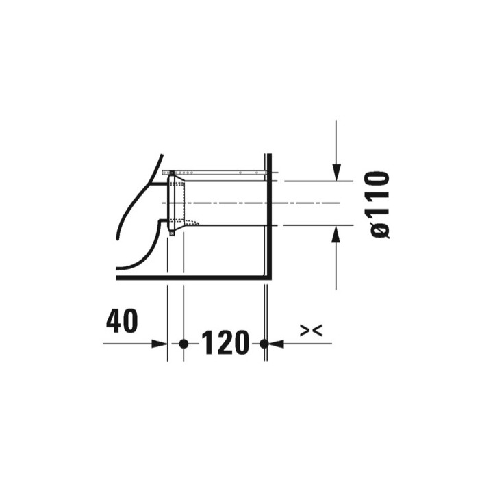 Miska toaletowa stojąca, 39x60cm, Duravit Qatego Rimless®