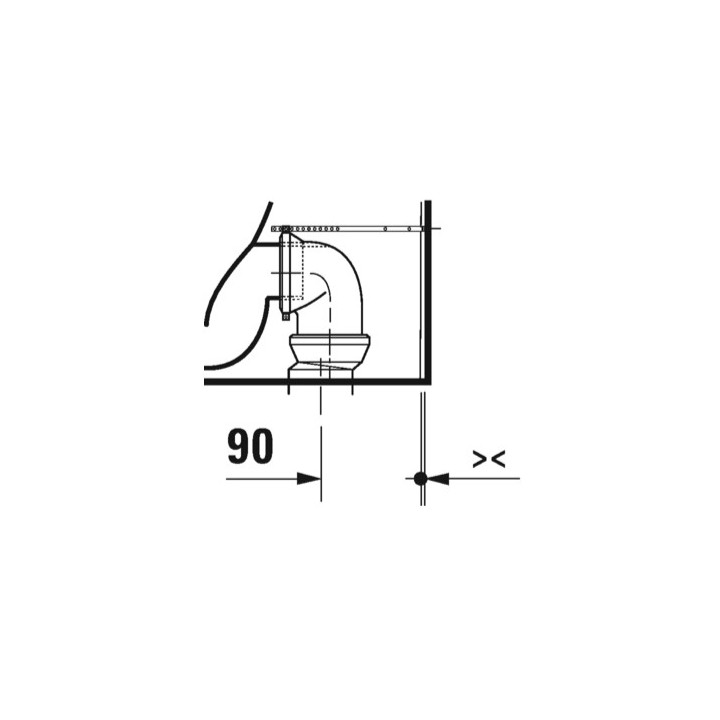 Miska toaletowa stojąca, 39x60cm, Duravit Qatego Rimless® (HyG)
