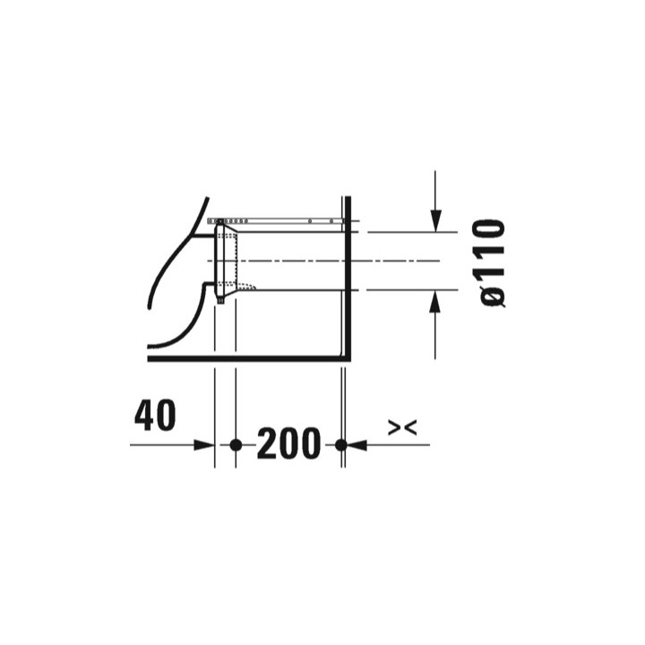 Miska toaletowa stojąca, 39x66cm, Duravit Qatego Rimless® 