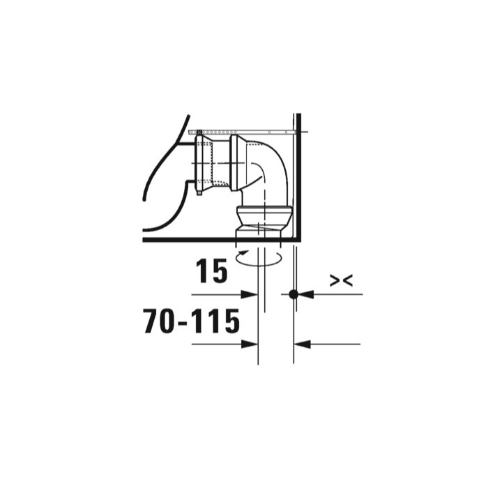 Miska toaletowa stojąca, 39x66cm, Duravit Qatego Rimless® 