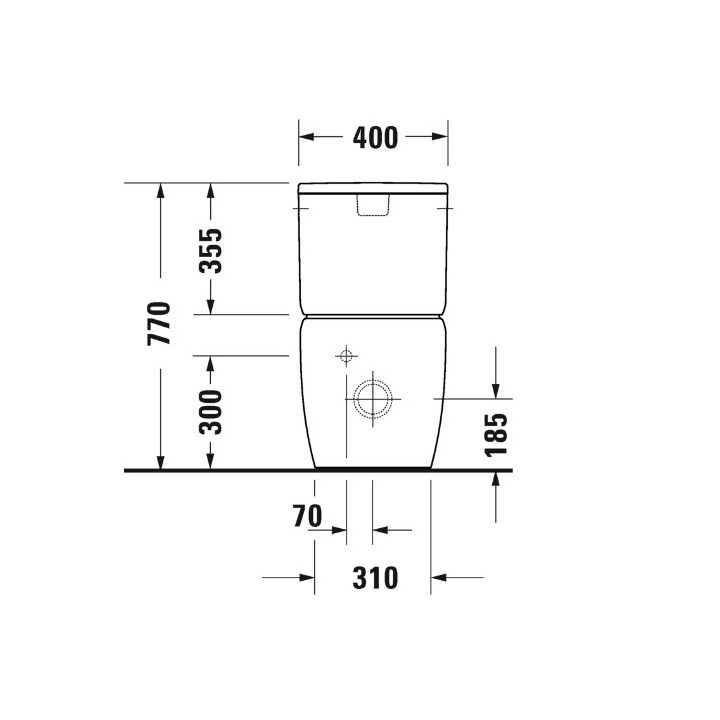 Miska toaletowa stojąca, 39x66cm, Duravit Qatego Rimless® 