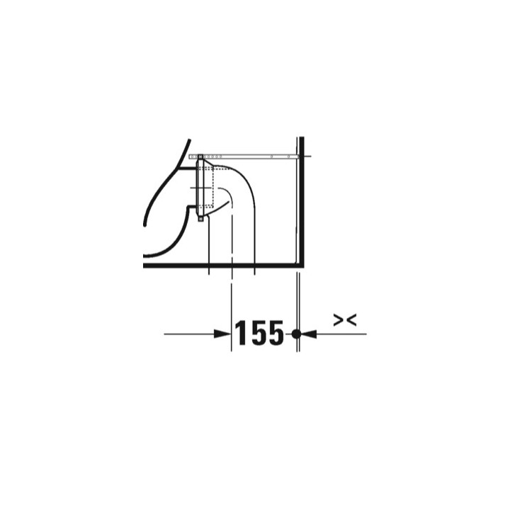 Miska toaletowa stojąca, 39x66cm, Duravit Qatego Rimless® (HyG) 