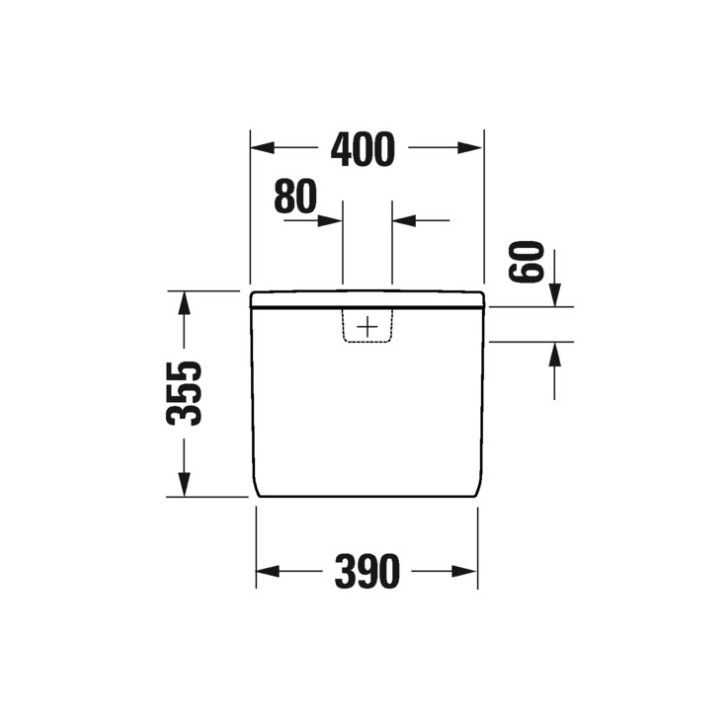 Spłuczka, 40x18cm, Duravit Qatego